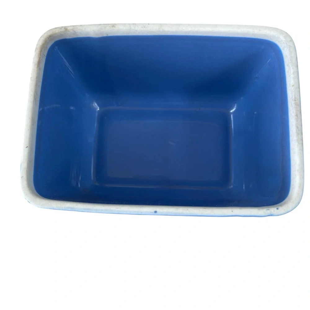 Westinghouse Hall Vintage Blue‎ Ceramic Refrigerator Container, 4